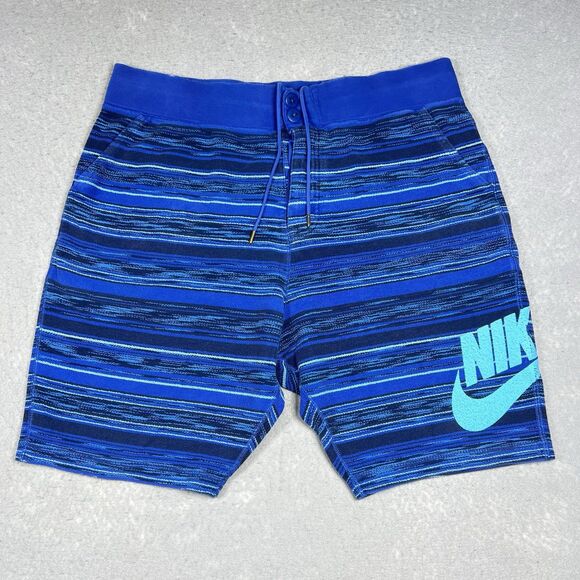 Nike Men's Athletic FC Squad Sweat Shorts French Terry, Striped Blue 2XL - Picture 1 of 13